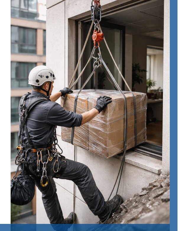 Подъем груза через окно в Челябинске от 4640 р. | ВЫСОТНИК-Члб