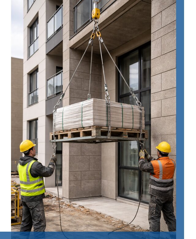 Подъем керамогранита на этаж в Челябинске от 3609 р. | ВЫСОТНИК-Члб