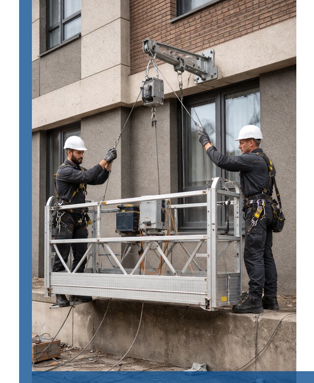 Монтаж и подъем фасадной люльки в Челябинске с гарантией безопасности