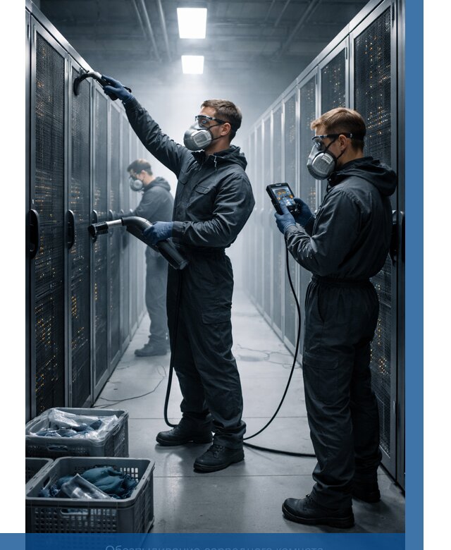 Обеспыливание серверной комнаты в Челябинске от 4640 р. | ВЫСОТНИК-Члб