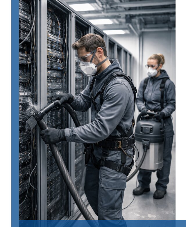 Обеспыливание серверной комнаты в Челябинске, профессиональная очистка