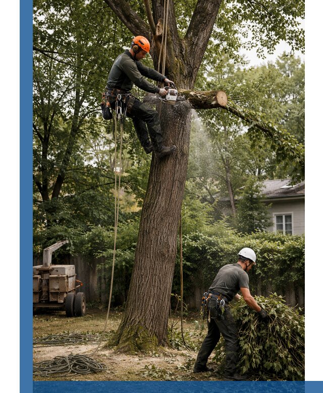 Кронирование деревьев в Челябинске, безопасная высотная обрезка