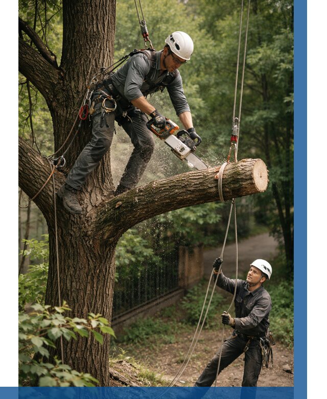 Спил деревьев альпинистами в Челябинске от 8250 р. | ВЫСОТНИК-Члб