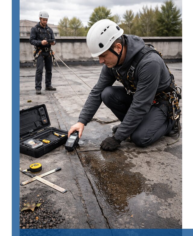 Обследование кровли на протечки и выявление дефектов в Челябинске